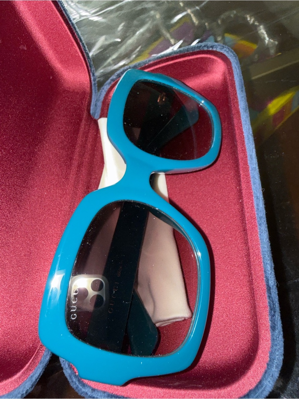 Gucci Teal Blue Sunglasses